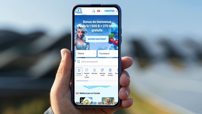 Écran mobile de Ice Casino