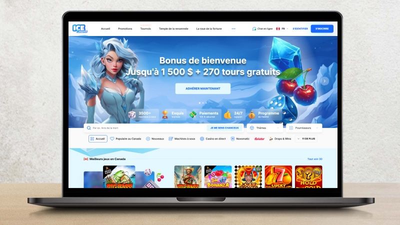 page principale de Ice Casino