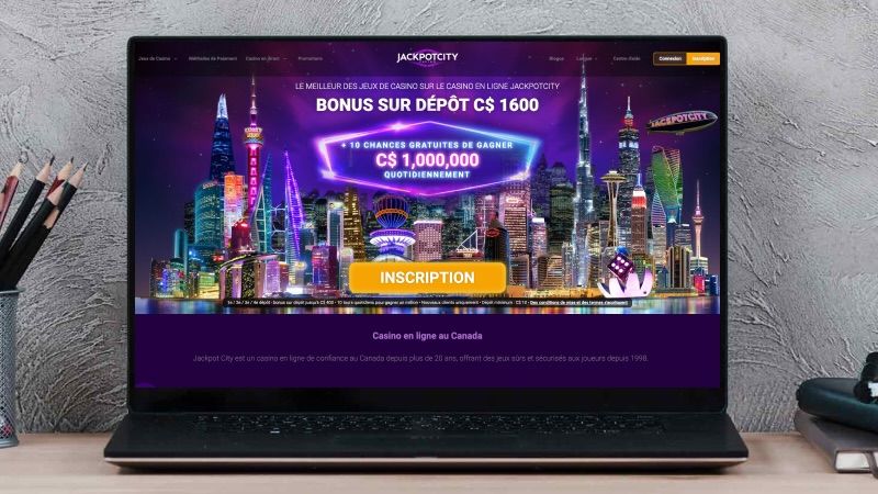 page d'accueil de Jackpot City Casino