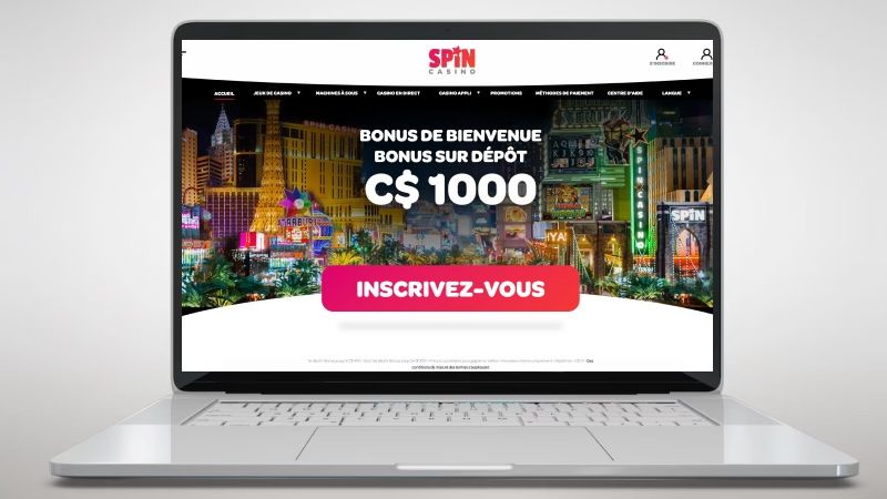 page d'accueil de Spin Casino