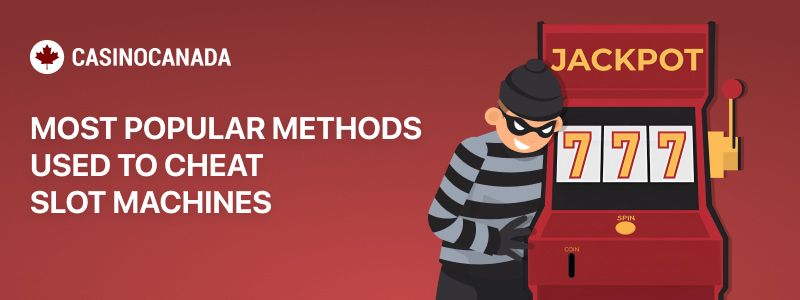 Promotional graphic featuring the Casino Canada branding related to popular cheating strategies for slots