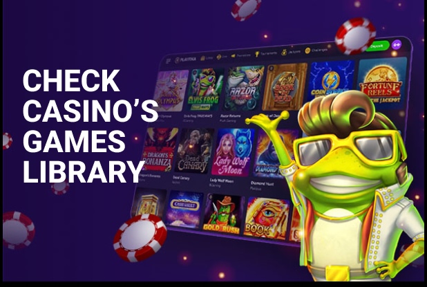 Image promoting the variety of available games.