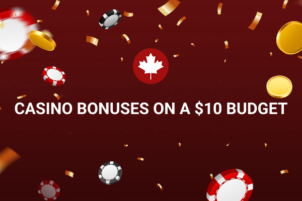 Visual representation of bonuses for $10 Deposit Casinos