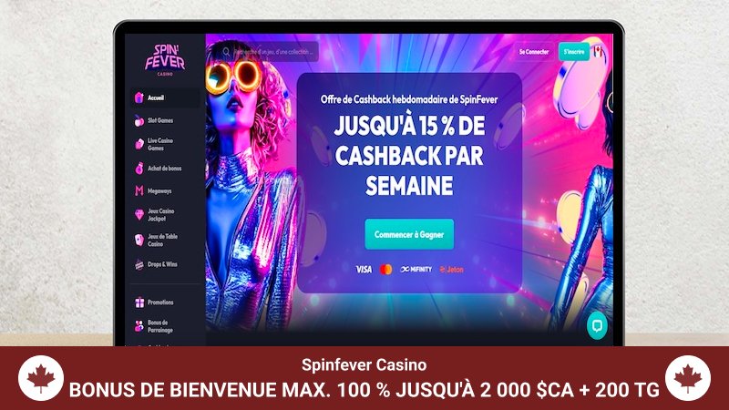Page principale de Spinfever Casino