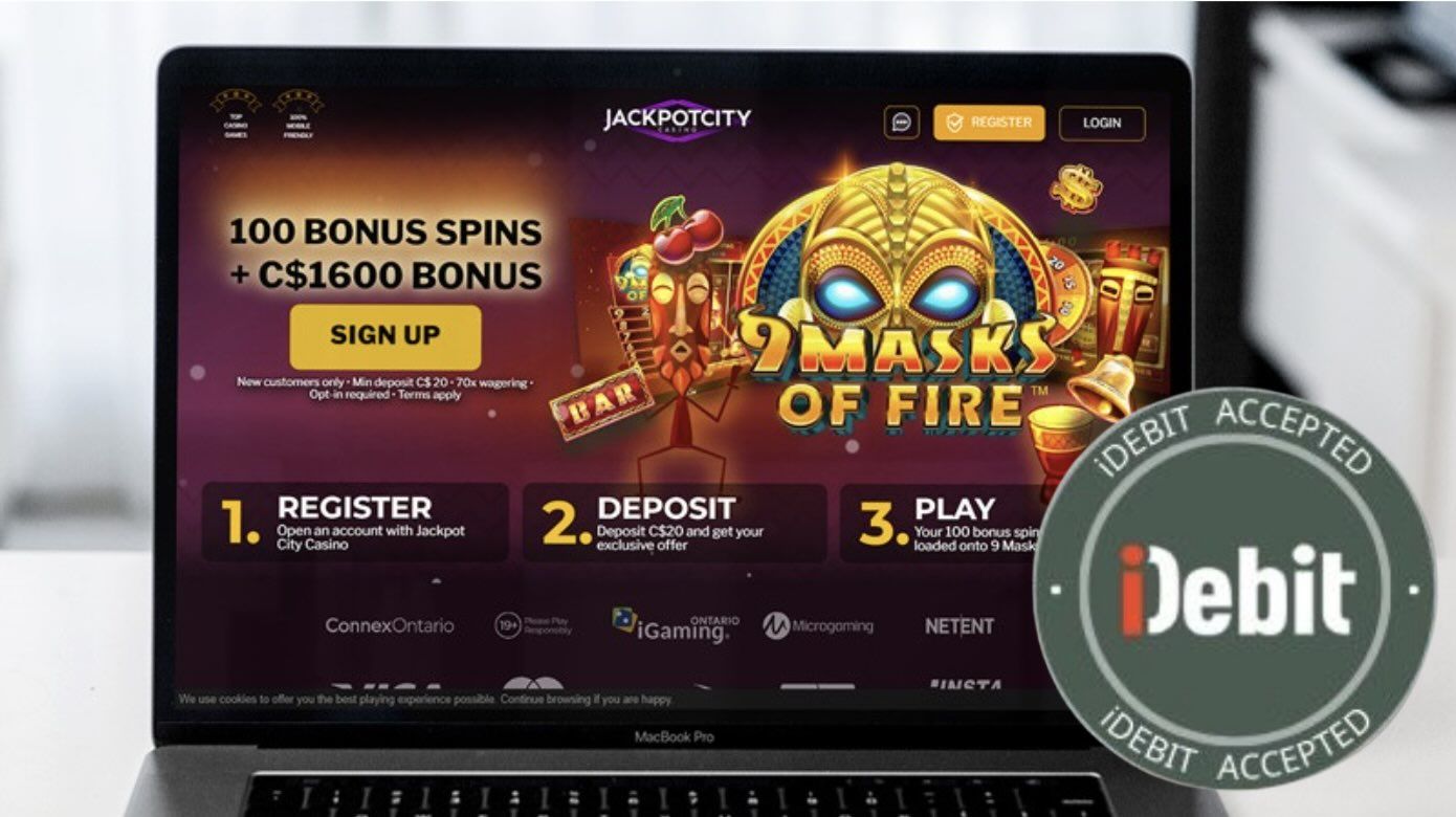 spinfever casino homepage displayed on a laptop screen