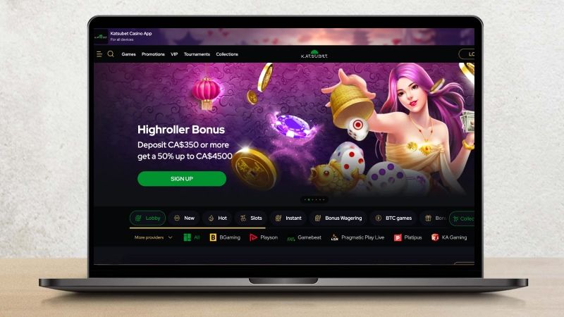 KatsuBet Casino main page