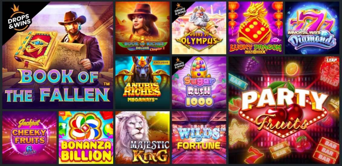 1Bet casino slots library