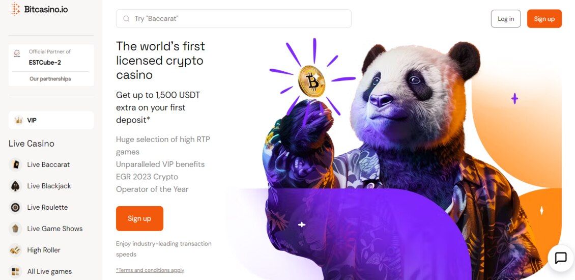 BitCasino main page
