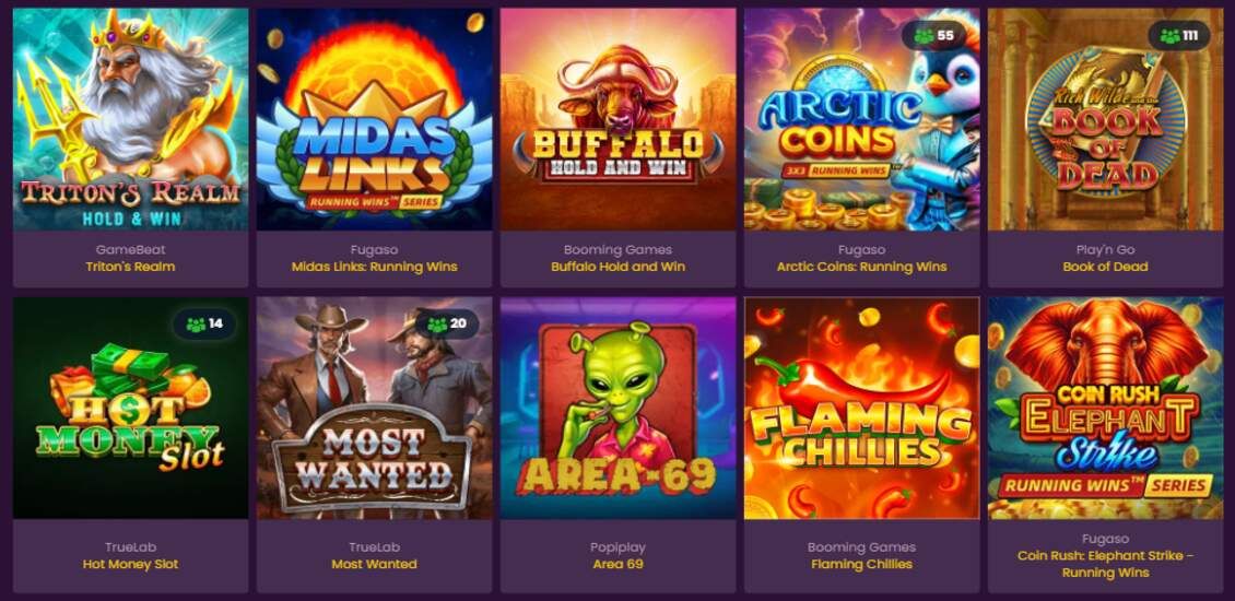 Bizzo Casino slots library