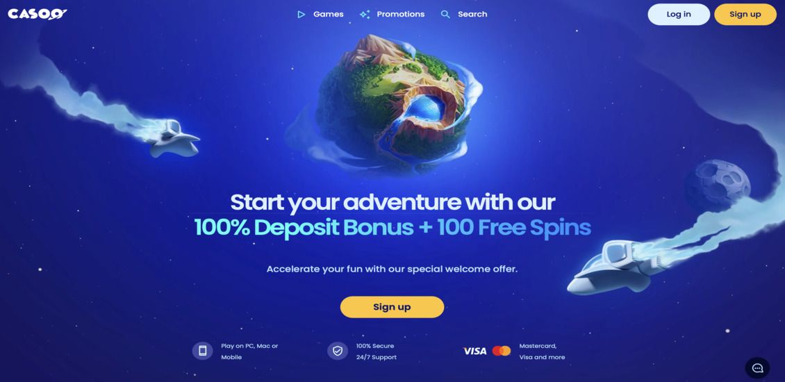 Casoo Casino main page