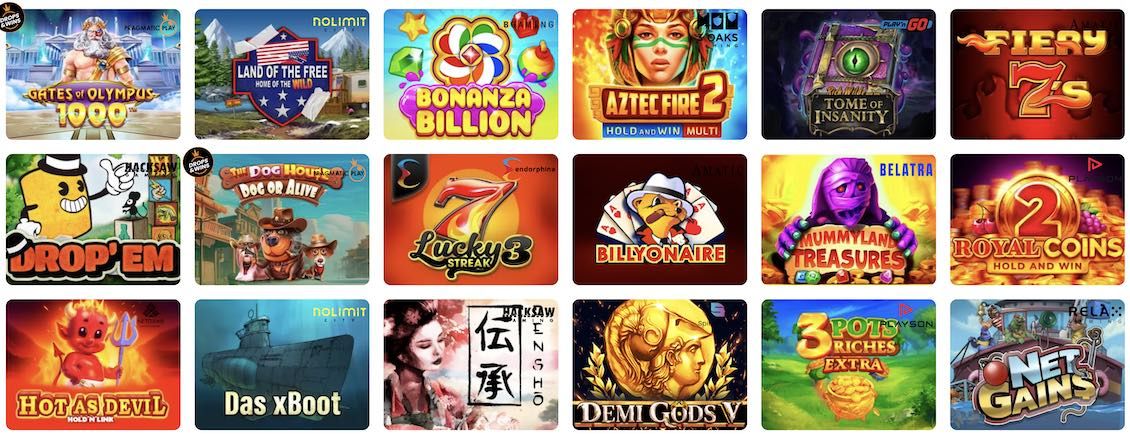 Cat Casino slots library