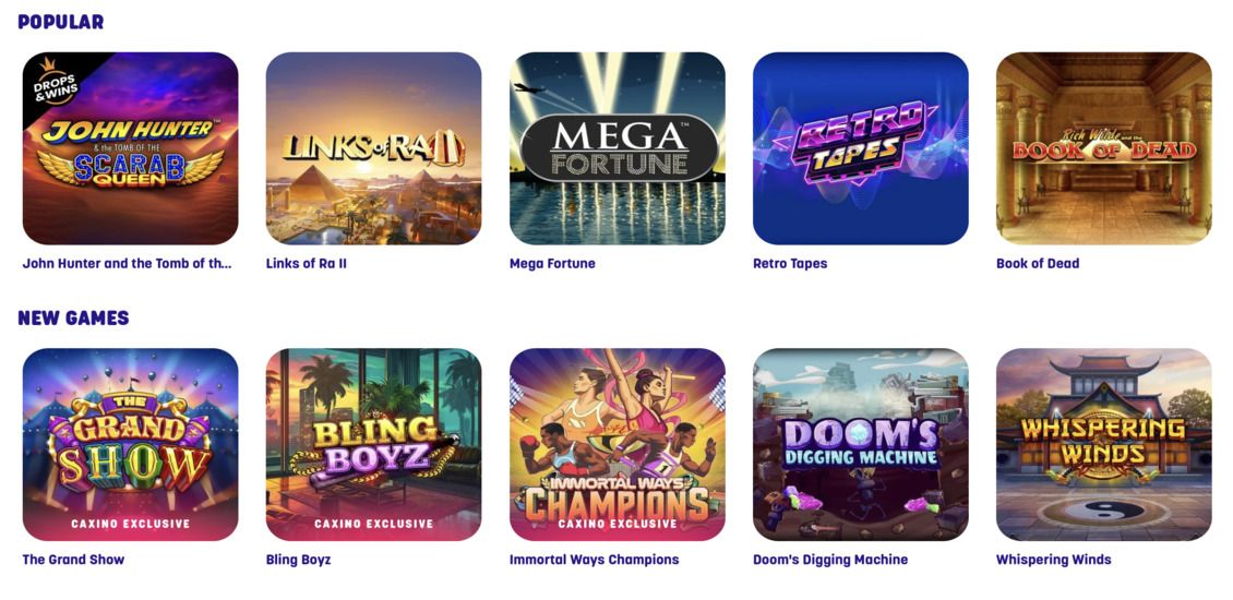Caxino slots library