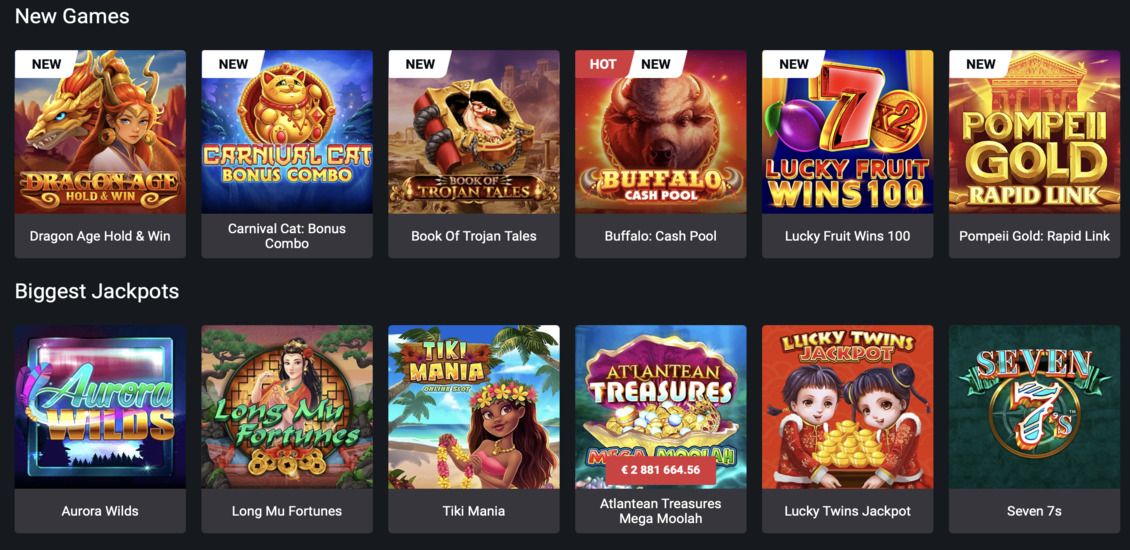 Cobra Casino slots library