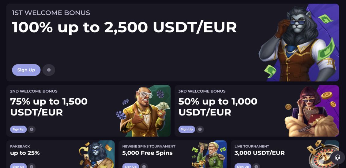 Promo offers and special promotions from CryptoLeo Casino.