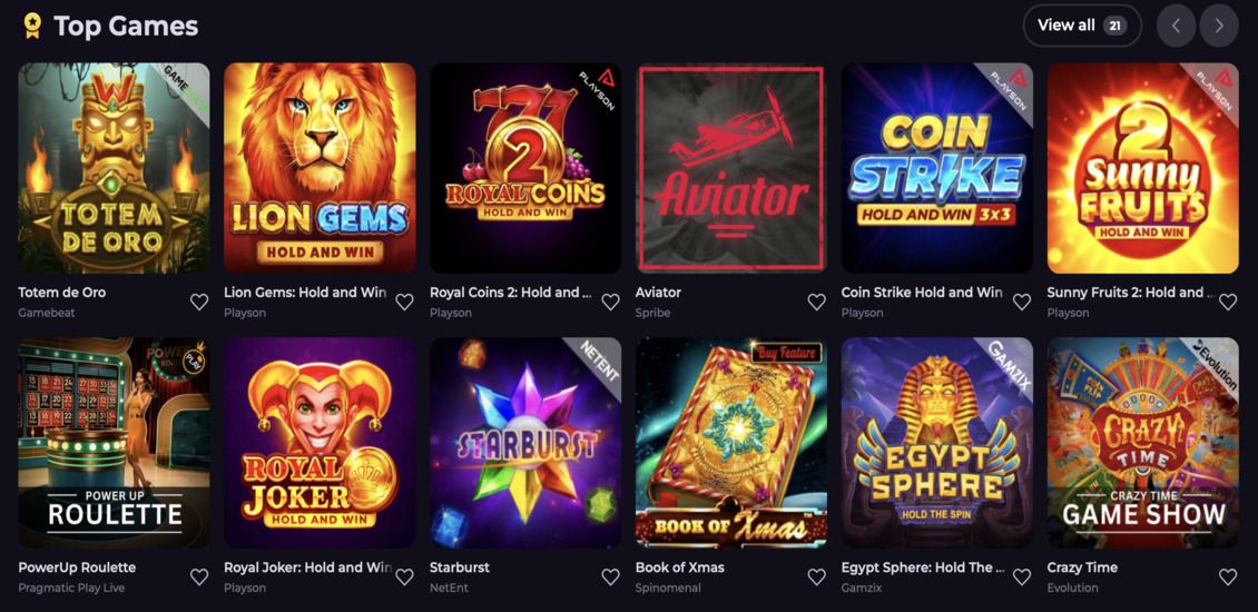 CryptoLeo Casino slots library