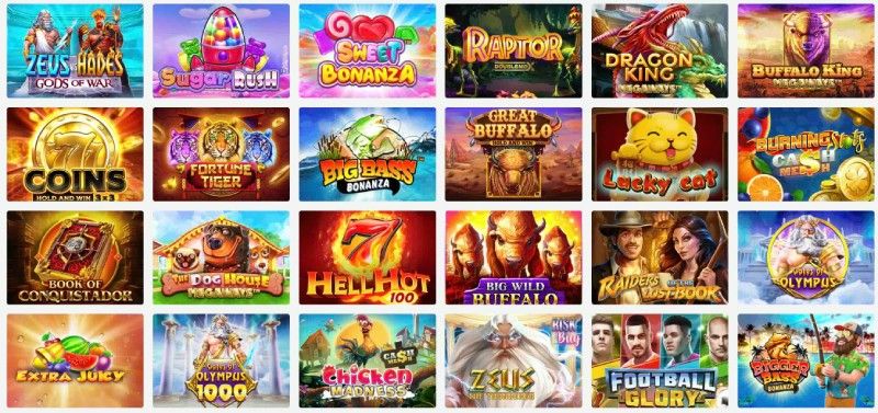 Page dédiée aux machines à sous du casino 21bets