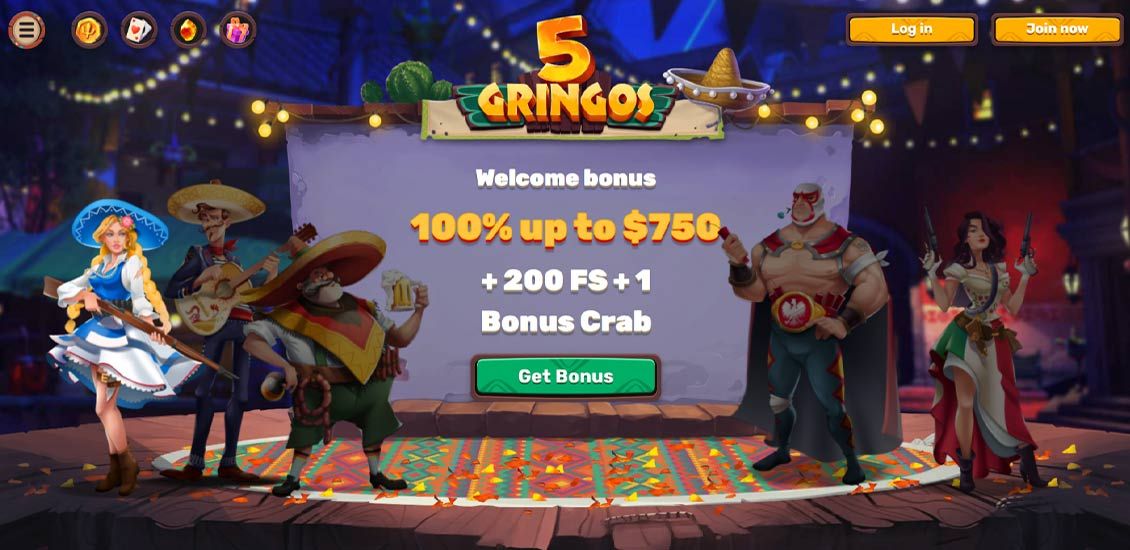 5Gringos Casino Main Page