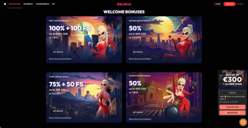 Arlekin casino promotions