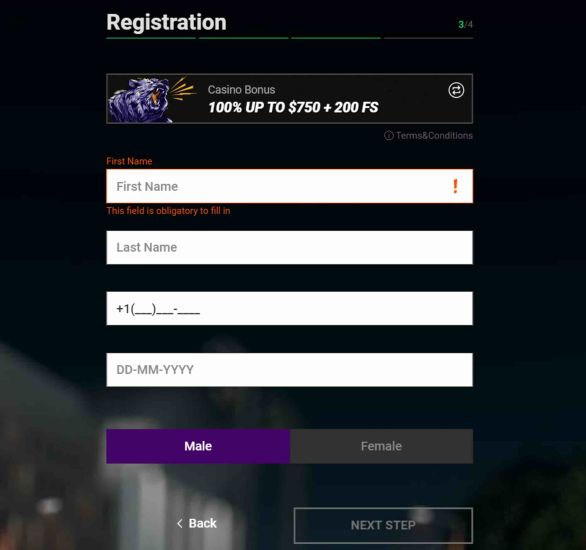 registration process step 4