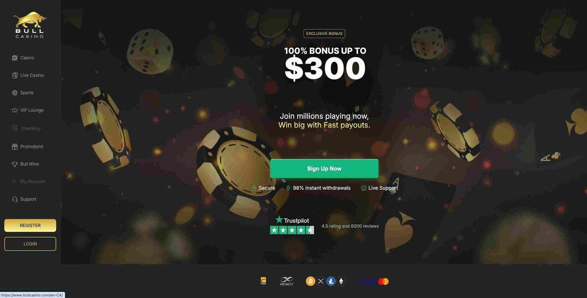 Bull casino main page