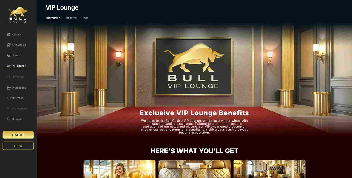 Bull casino vip page