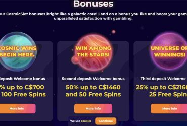 Cosmicslot casino - promotions