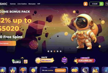 Cosmicslot casino - main page