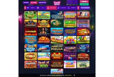 Crystal Slot Casino - Selection of slot machines