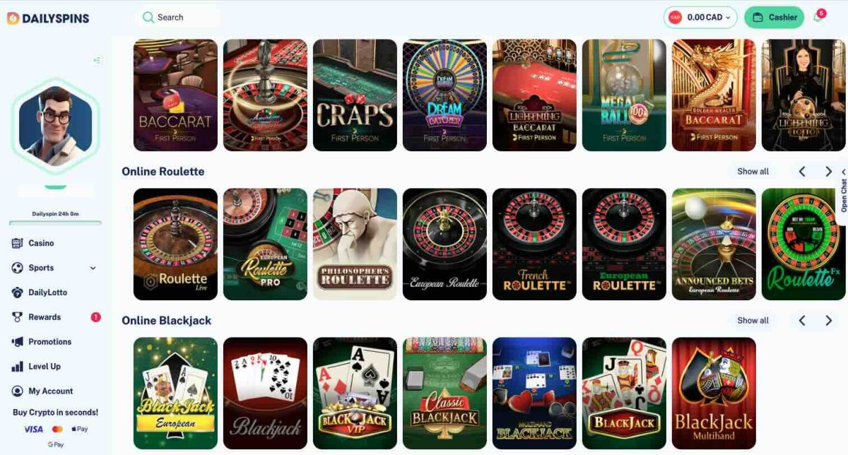 Dailyspins is an emerging player in the online casino sector. Although it is relatively new, the experience of its parent company, Dama N.V., adds credibility to its offerings, making it a recommended site for gamblers. Known for its innovations in cryptocurrency gaming, it has quickly attracted a diverse audience. It also accommodates traditional fiat currencies.