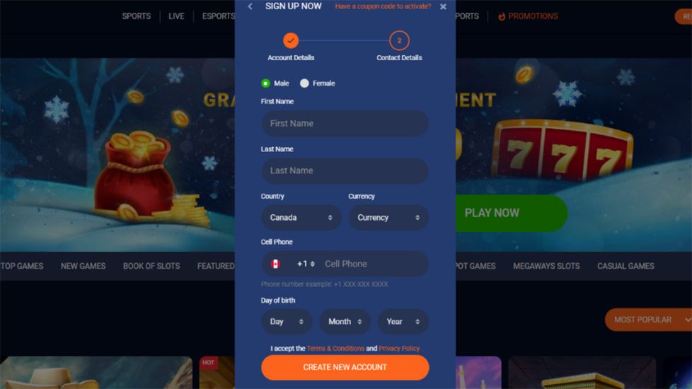 Dream.bet - registration process step 4