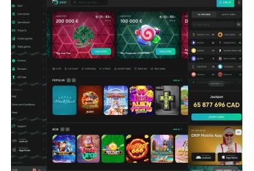 Drip Casino Main Page