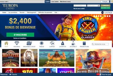 EuropaCasino - page d'accueil