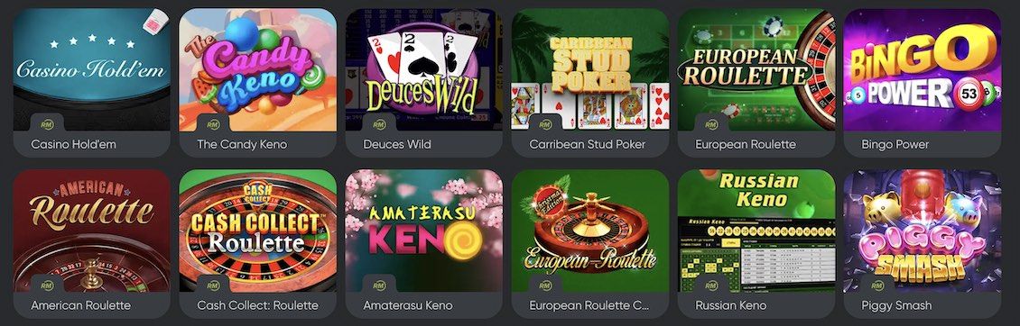 Table games at Fresh Casino