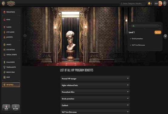 Gransino casino vip page