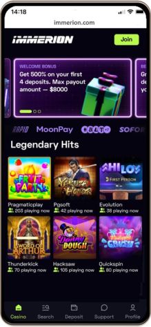 Immerion Casino Review Canada: Enjoy a Welcome Bonus of up to $4,000