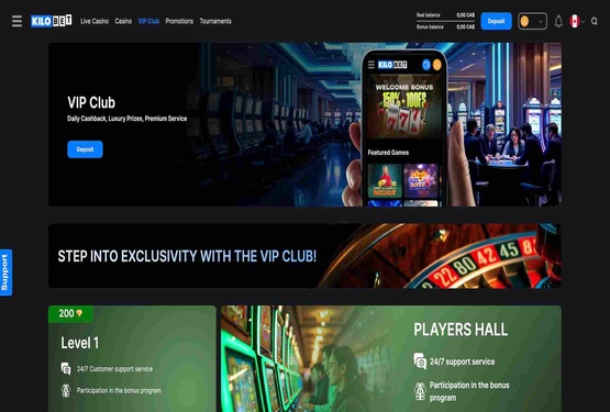 Kilobet casino vip page