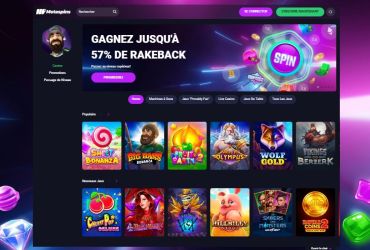 Metaspins Casino - page d'accueil