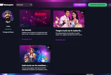 Page des promotions de Metaspins Casino