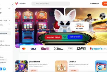 Monro Casino - page d'accueil