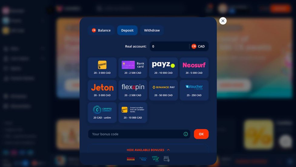 Monro Casino - Step 5 of the Registration Process