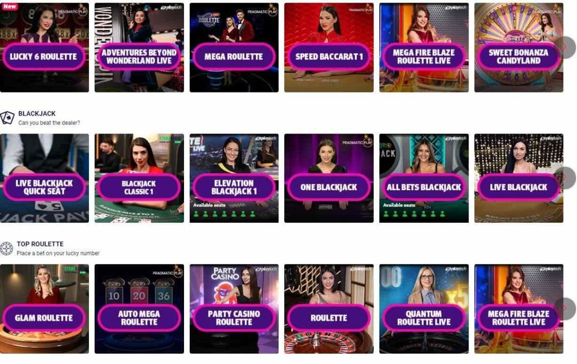 Party casino live games