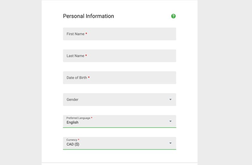 Step 5 of the Platinum Play Casino registration process