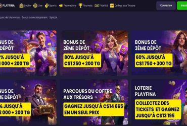 Playfina Casino - page des promotions attractives