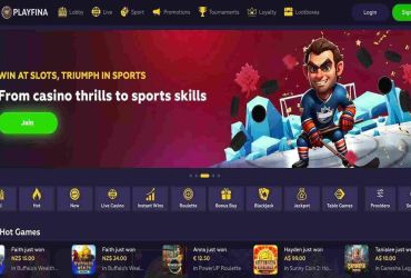 Playfina casino main page
