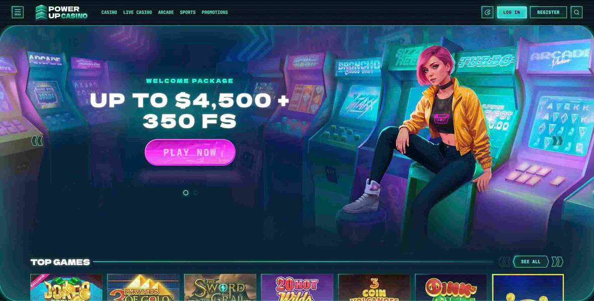 PowerUp casino main page