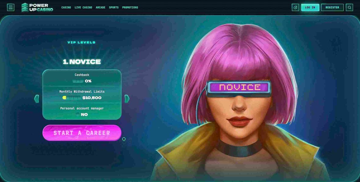 PowerUp casino vip page