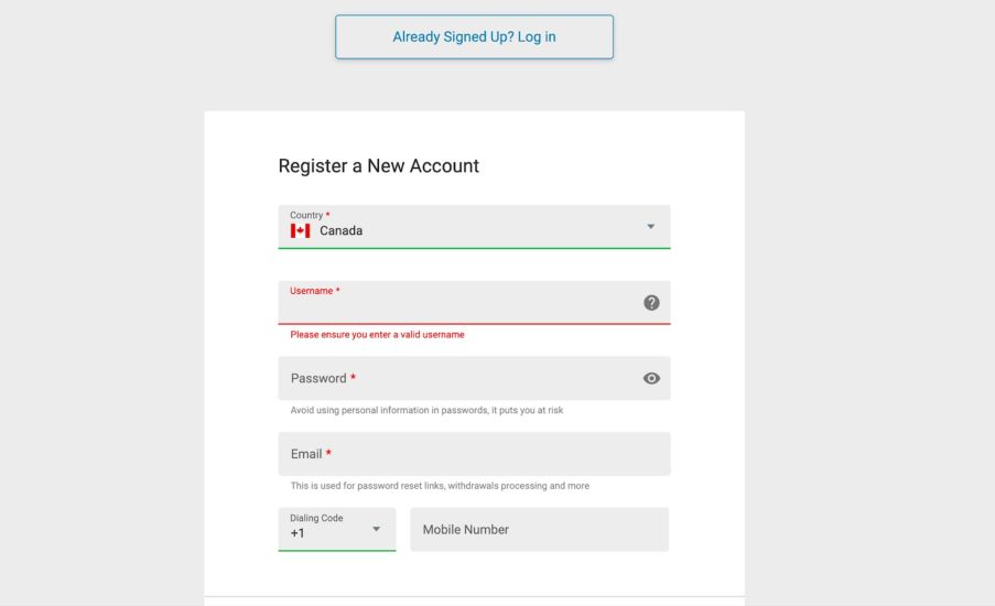 Steps to Register at Royal Vegas Casino - Step 3
