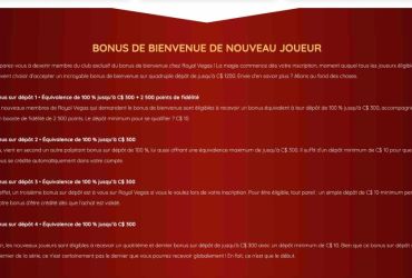Promotion du Royal Vegas Casino