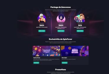 SpinFever page promos