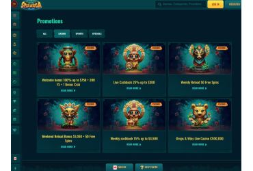 various promotions and bonuses at Spinanga Casino